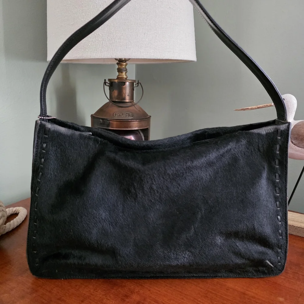 Coach West End 9469 Vintage Black Haircalf Leather Hobo Shoulder Bag